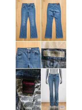 HTF Cowgirl Jeans Womens Size 31 x 34 Vintage No Back Pockets bootcut R&R